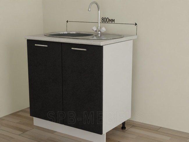 Шкаф нижний 80см под мойку ШНМ80 Бетон темный