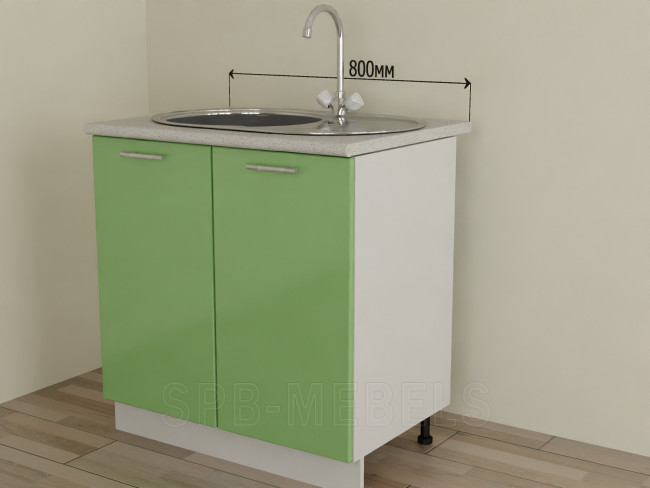 Шкаф нижний 80см под мойку ШНМ80 эвкалипт глянец