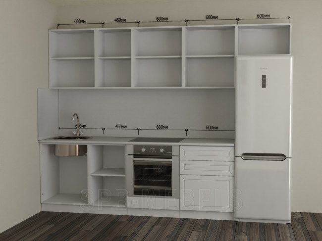 Кухня Техно 2.85 м | Красный глянец | Бесплатный проект | Заказ в СПб