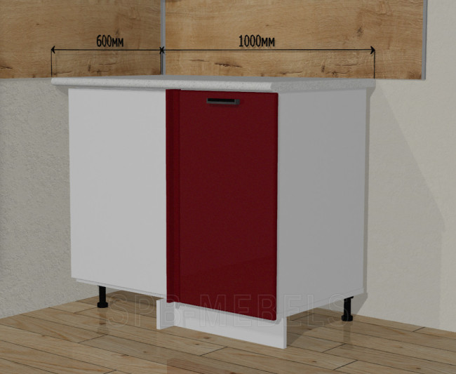 Шкаф угловой ШНУ100 (100х60см) кухня Техно Бордо глянец Шкаф угловой ШНУ100 (100х60см) кухня Техно Бордо глянец