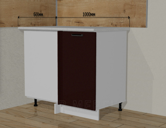 Шкаф угловой ШНУ100 (100х60см) кухня Техно Шоколад глянец Шкаф угловой ШНУ100 (100х60см) кухня Техно Шоколад глянец