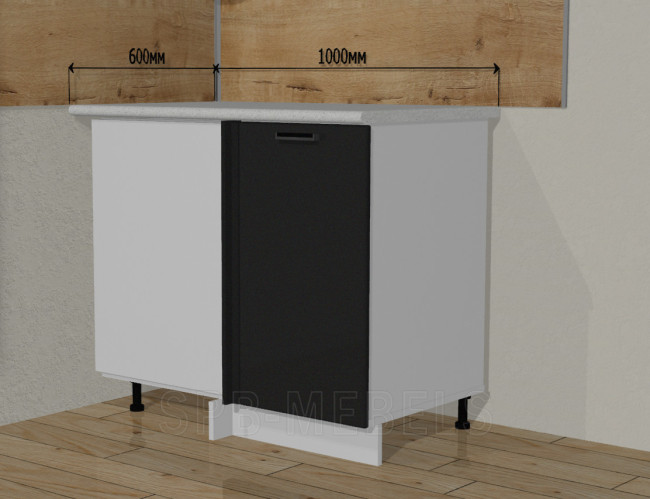 Шкаф угловой ШНУ100 (100х60см) кухня Техно Черный глянец Шкаф угловой ШНУ100 (100х60см) кухня Техно Черный глянец