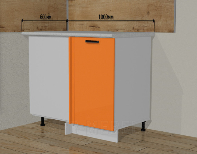 Шкаф угловой ШНУ100 (100х60см) кухня Техно Оранж глянец Шкаф угловой ШНУ100 (100х60см) кухня Техно Оранж глянец