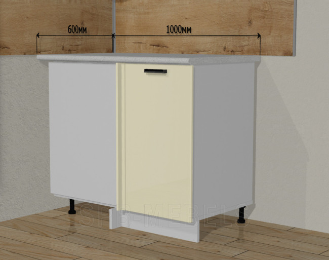 Шкаф угловой ШНУ100 (100х60см) кухня Техно Ваниль глянец Шкаф угловой ШНУ100 (100х60см) кухня Техно Ваниль глянец