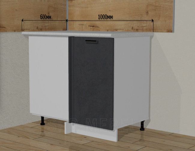 Шкаф угловой ШНУ100 (100х60см) кухня Техно бетон темный Шкаф угловой ШНУ100 (100х60см) кухня Техно бетон темный