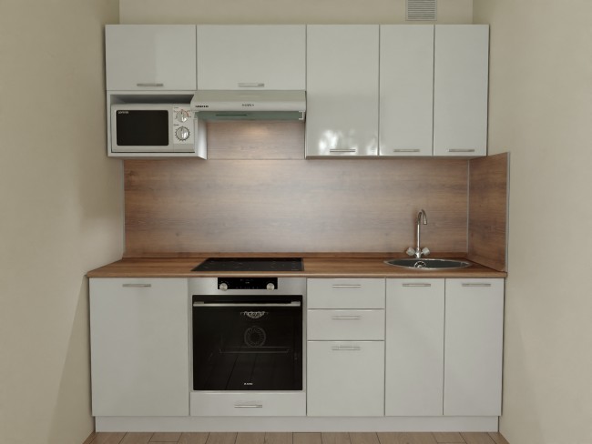 Кухня Техно (Ксения) 2.1м. Белый глянец