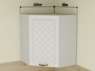 Навесной угловой шкаф 60х60 см ШВУ59 | Кухня Айвори