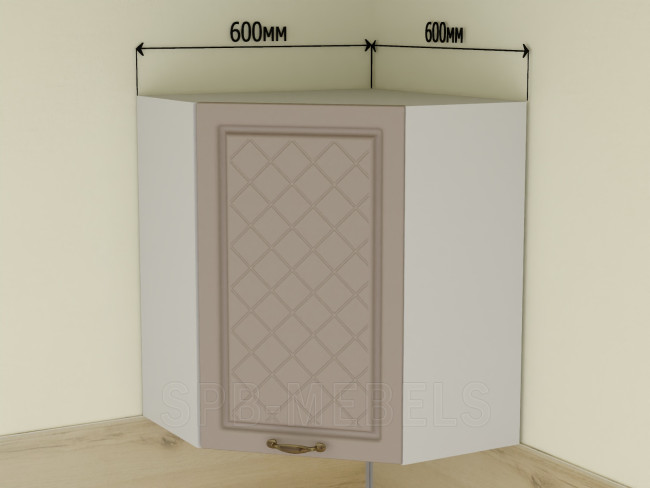 ШВУ59 Дуб кофе — угловой подвесной шкаф 60х60 см для современной кухни ШВУ59 Дуб кофе — угловой подвесной шкаф 60х60 см для современной кухни