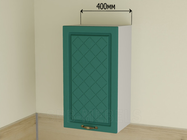 ШВ40 Дуб бирюза — верхний шкаф 40 см в современном дизайне кухни