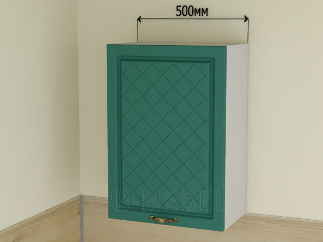 ШВ50 Дуб бирюза — верхний шкаф 50 см в стильном кухонном гарнитуре ШВ50 Дуб бирюза — верхний шкаф 50 см в стильном кухонном гарнитуре