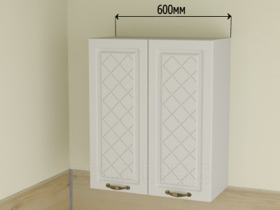 Навесной шкаф двустворчатый 60 см ШВ60 | Кухня Айвори