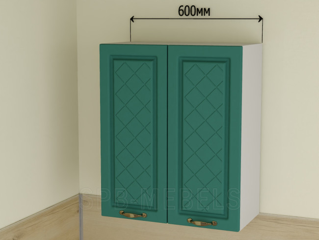 ШВ60 Дуб бирюза — верхний двойной шкаф 60 см в современном гарнитуре ШВ60 Дуб бирюза — верхний двойной шкаф 60 см в современном гарнитуре