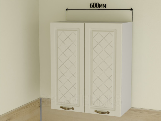 ШВ60 Дуб ваниль — навесной шкаф 60 см с двумя дверцами для Айвори ШВ60 Дуб ваниль — навесной шкаф 60 см с двумя дверцами для Айвори