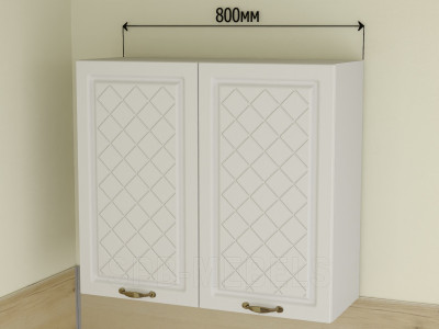 Навесной шкаф двухстворчатый 80 см ШВ80 | Кухня Айвори