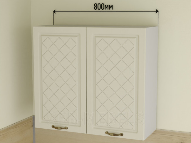 ШВ80 Дуб ваниль — двухдверный навесной шкаф 80 см для кухни Айвори ШВ80 Дуб ваниль — двухдверный навесной шкаф 80 см для кухни Айвори