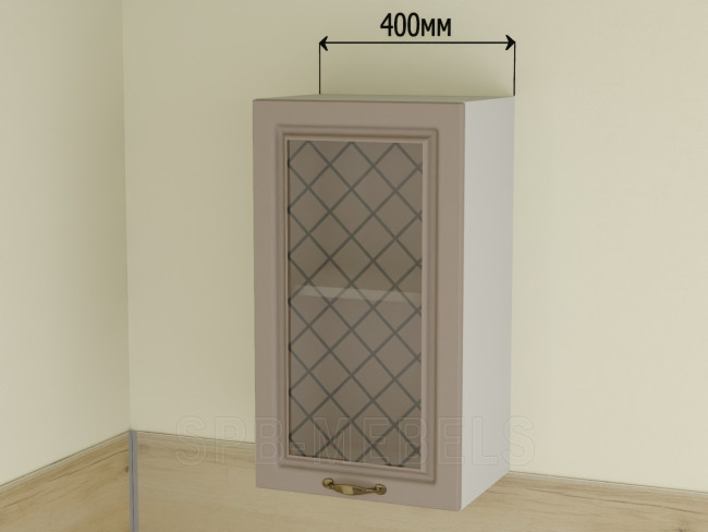 ШВС40 Дуб кофе — подвесной шкаф 40 см со стеклом для стильной кухни ШВС40 Дуб кофе — подвесной шкаф 40 см со стеклом для стильной кухни