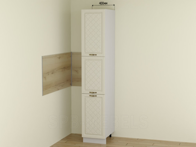 ШП40 Дуб ваниль — пенал вертикальный 40 см с тремя створками из коллекции Айвори ШП40 Дуб ваниль — пенал вертикальный 40 см с тремя створками из коллекции Айвори