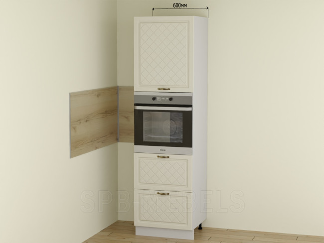 ШП2Я60 Дуб ваниль — шкаф с нишей под духовку 60 см для кухни Айвори ШП2Я60 Дуб ваниль — шкаф с нишей под духовку 60 см для кухни Айвори