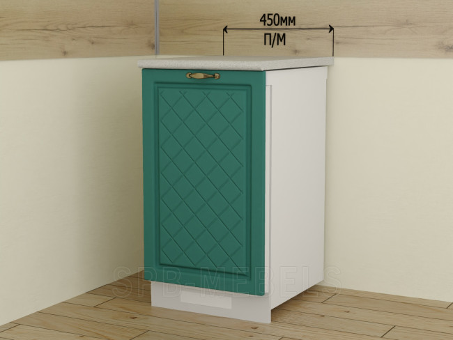 ПМ45 Дуб бирюза — фасад 45 см для встраивания посудомойки ПМ45 Дуб бирюза — фасад 45 см для встраивания посудомойки