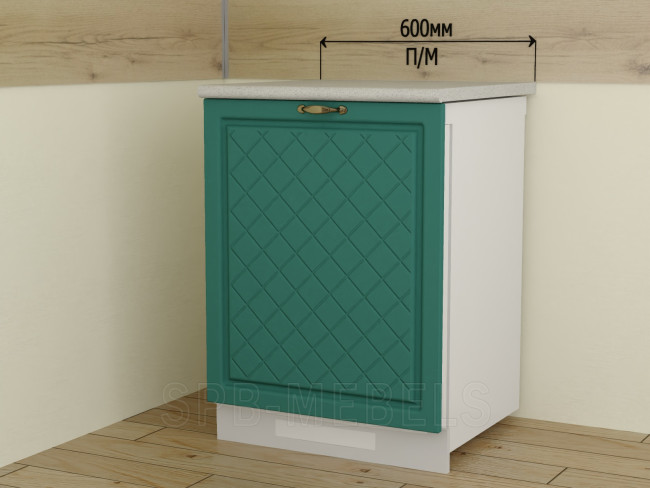 ПМ60 Дуб бирюза — фасад 60 см для встраивания посудомойки ПМ60 Дуб бирюза — фасад 60 см для встраивания посудомойки