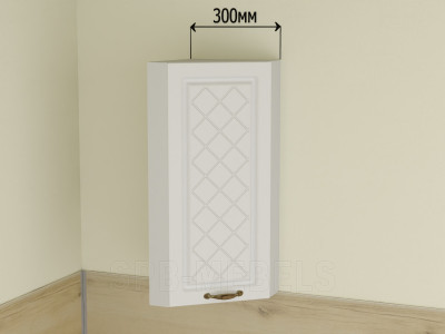 Шкаф верхний торцевой со скосом 30 см ШВТ30 | Кухня Айвори