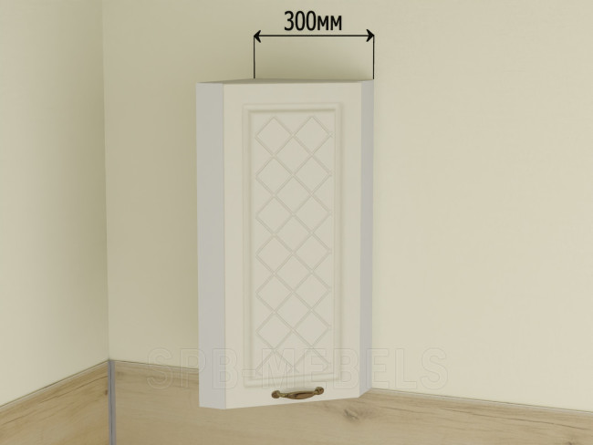 ШВТ30 Дуб кофе — торцевой верхний шкаф 30 см со скосом для современной кухни