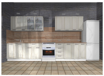 Кухня Лофт 3.6 метра проект 325