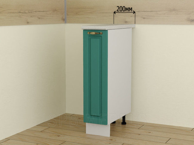 Шкаф нижний 15 см бутылочница ШНБ15 Дуб бирюза Шкаф нижний 15 см бутылочница ШНБ15 Дуб бирюза