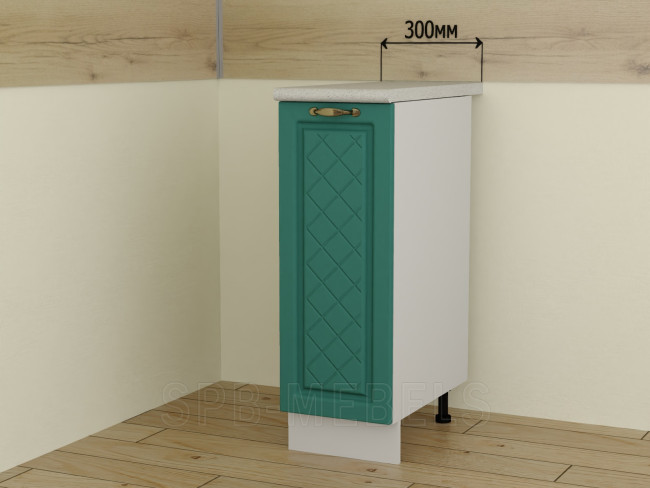 Шкаф нижний 15 см бутылочница ШН30 Дуб Бирюза Шкаф нижний 15 см бутылочница ШН30 Дуб Бирюза