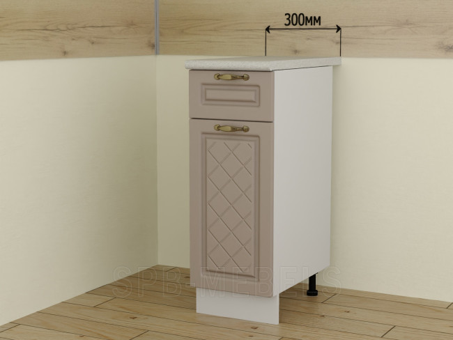 Шкаф ШН1Я30 30 см Дуб кофе, с ящиком сверху и одной дверцей