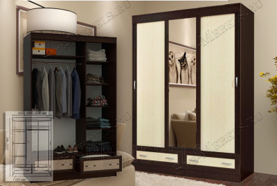 Шкаф-купе МОДЕРН 1.65 м