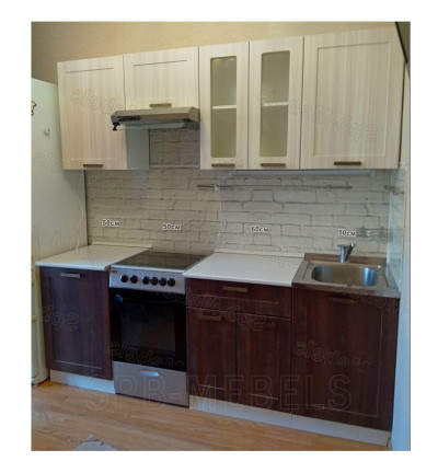 Кухня Лофт 2.1 метра (Сандал/Пасадена)