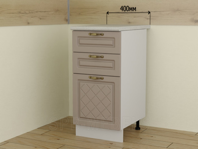 Модуль ШН3Я40 40 см Дуб кофе с тремя выдвижными ящиками