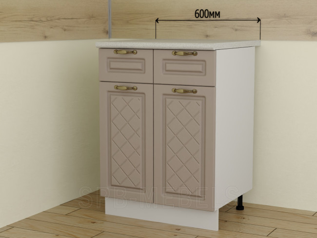 Шкаф ШН1Я60 60 см Дуб кофе, с ящиком сверху и двумя дверцами