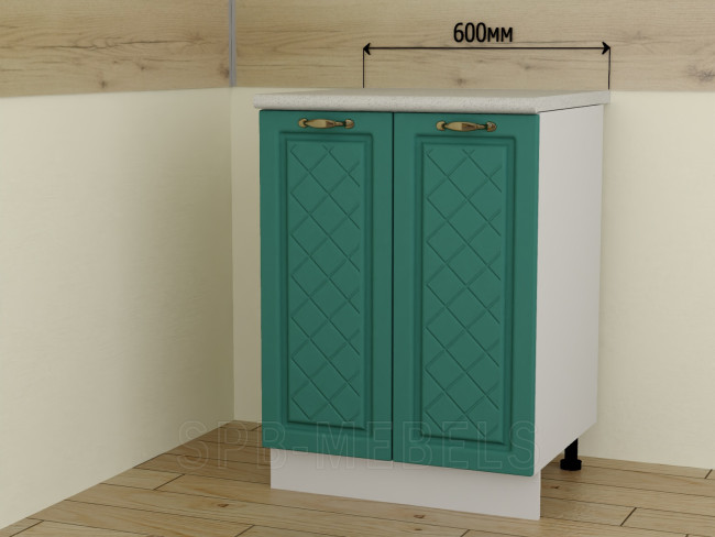 ШН60 Дуб бирюза — двухстворчатый шкаф 60 см для кухни ШН60 Дуб бирюза — двухстворчатый шкаф 60 см для кухни