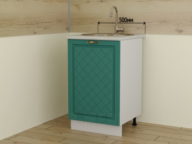 ШНМ50 Дуб бирюза — модуль 50 см под раковину для кухни ШНМ50 Дуб бирюза — модуль 50 см под раковину для кухни