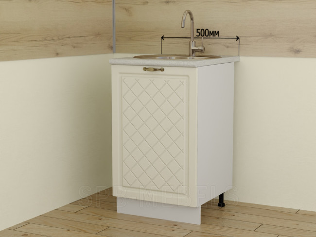 ШНМ50 Дуб ваниль — шкаф 50 см под мойку для кухни Айвори ШНМ50 Дуб ваниль — шкаф 50 см под мойку для кухни Айвори