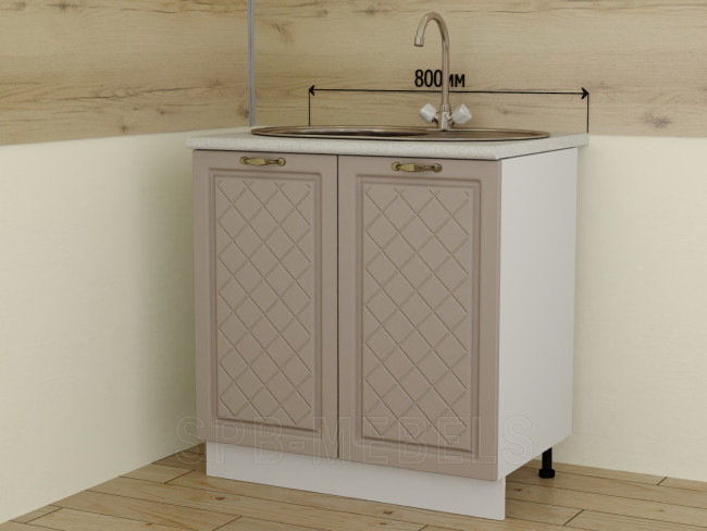 ШНМ80 80 см Дуб кофе, вместительный шкаф под мойку