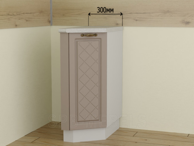 ШНТ30 Дуб кофе — торцевой нижний шкаф со скосом для современной кухни ШНТ30 Дуб кофе — торцевой нижний шкаф со скосом для современной кухни