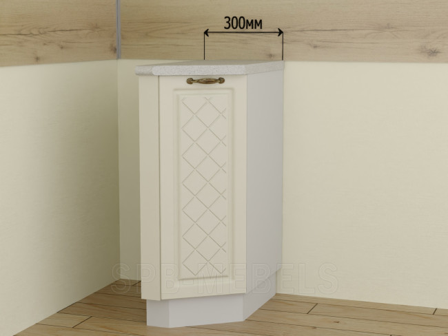 ШНТ30 Дуб ваниль — шкаф напольный со скосом из коллекции кухни Айвори ШНТ30 Дуб ваниль — шкаф напольный со скосом из коллекции кухни Айвори