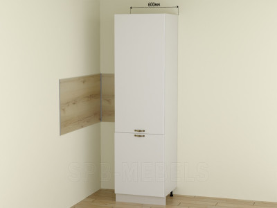 Шкаф пенал под встраиваемый холодильник ШПД60 | Кухня Айвори