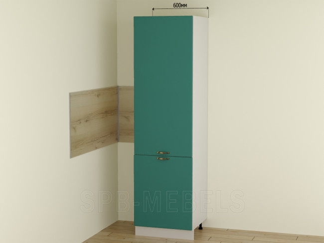 ШПД60 Дуб бирюза — пенал 60 см под встраиваемую технику в гарнитуре Айвори ШПД60 Дуб бирюза — пенал 60 см под встраиваемую технику в гарнитуре Айвори