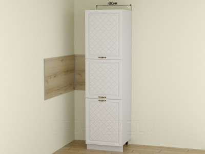 Шкаф-пенал с тремя створками 60 см ШП603 | Кухня Айвори